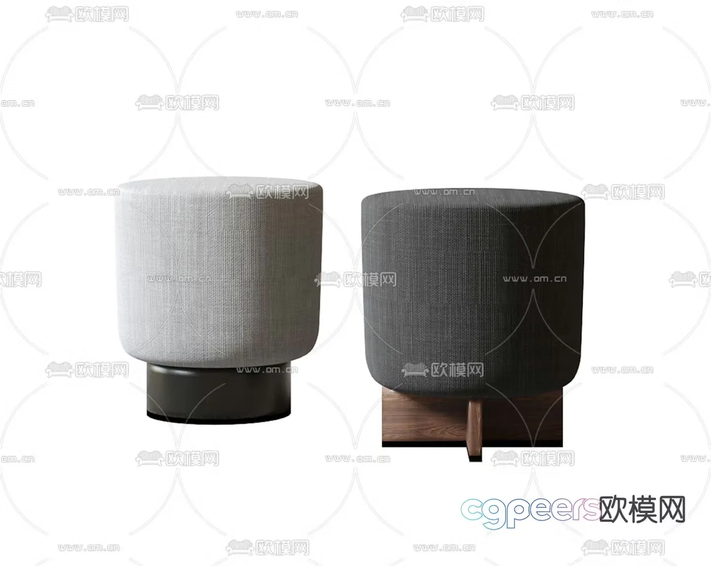 Modern dressing stool 3d model