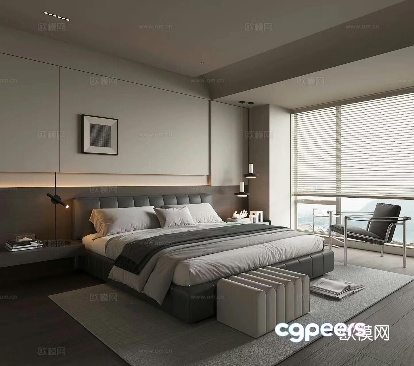 Italian bedroom second bedroom 3D model
