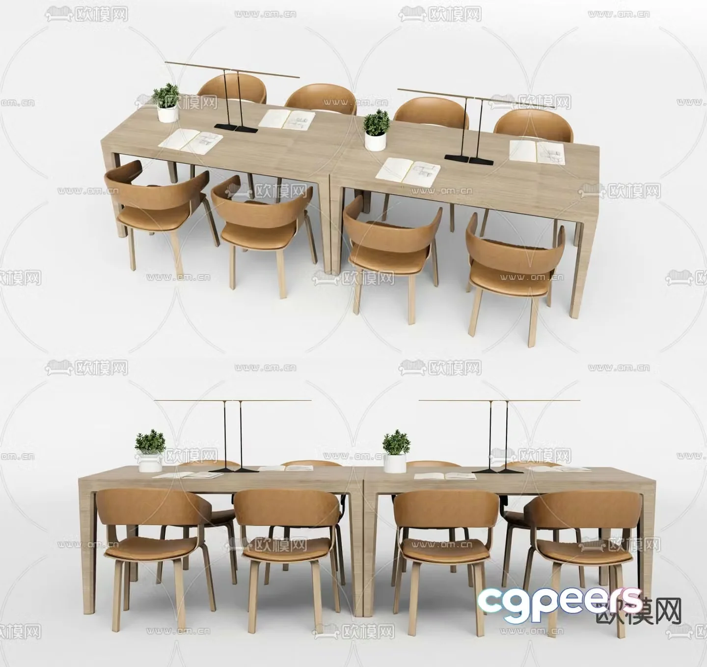 desk reading table writing desk 3d model