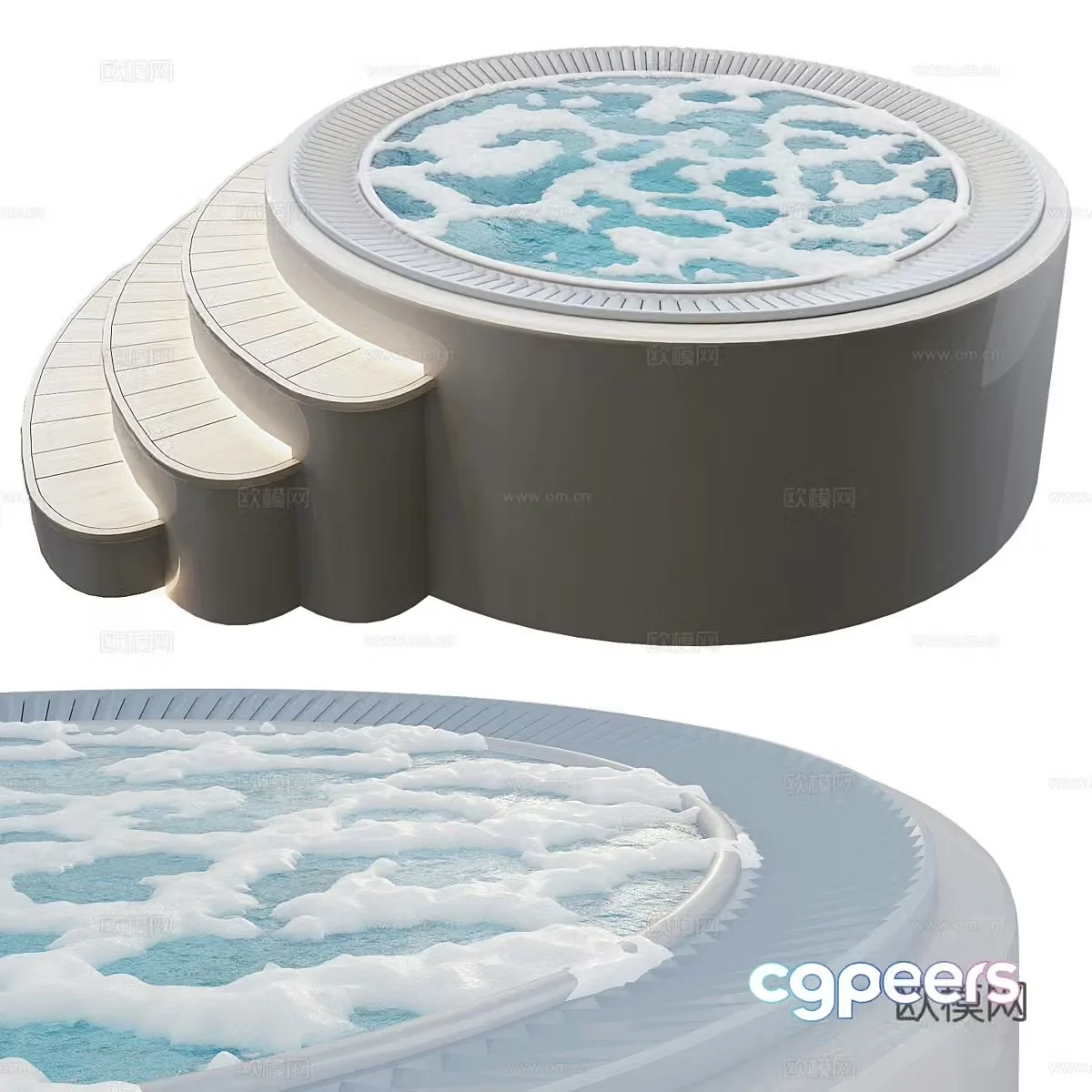 Bubble pool swimming pool 3d model