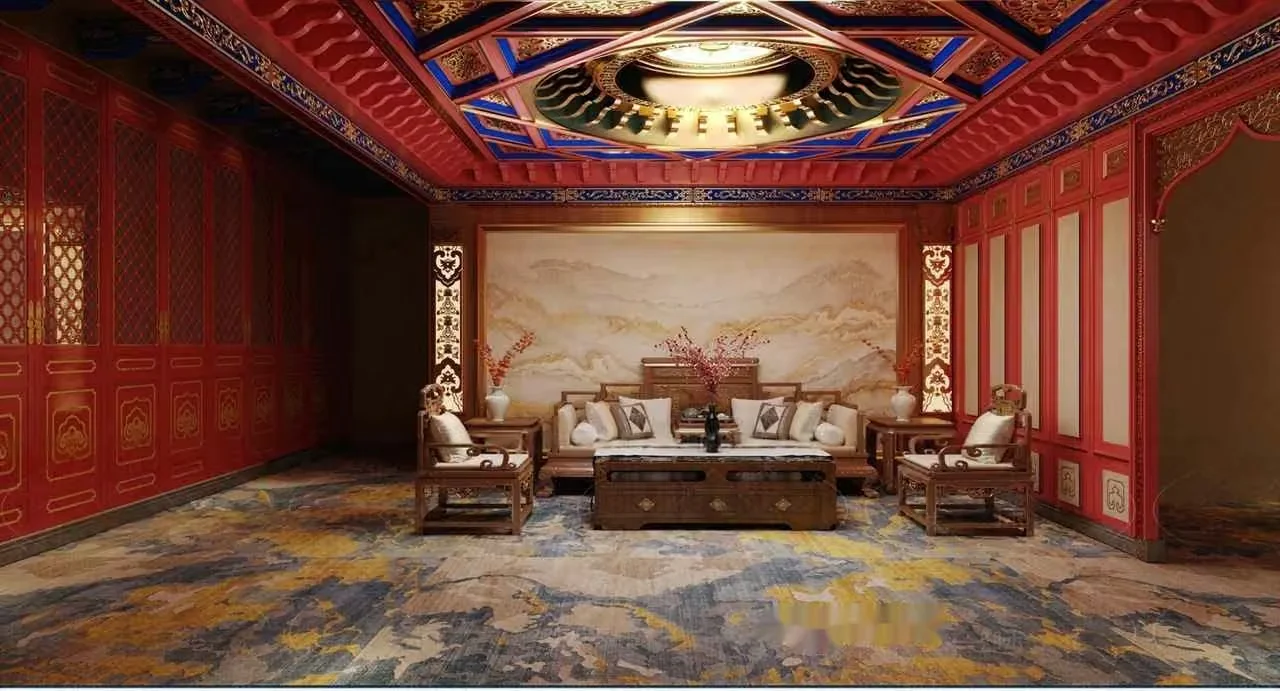 Traditional Chinese Living Room 3D Model – 17140 – VRAY Render