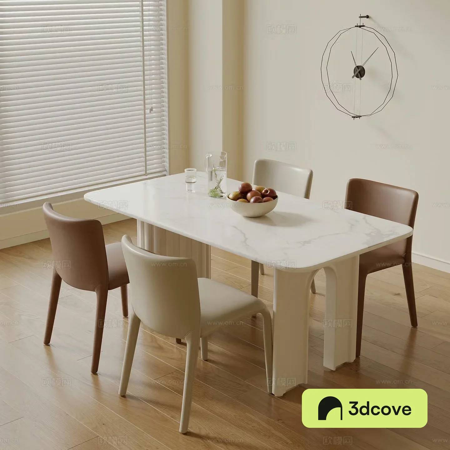 Cream style dining table and chairs