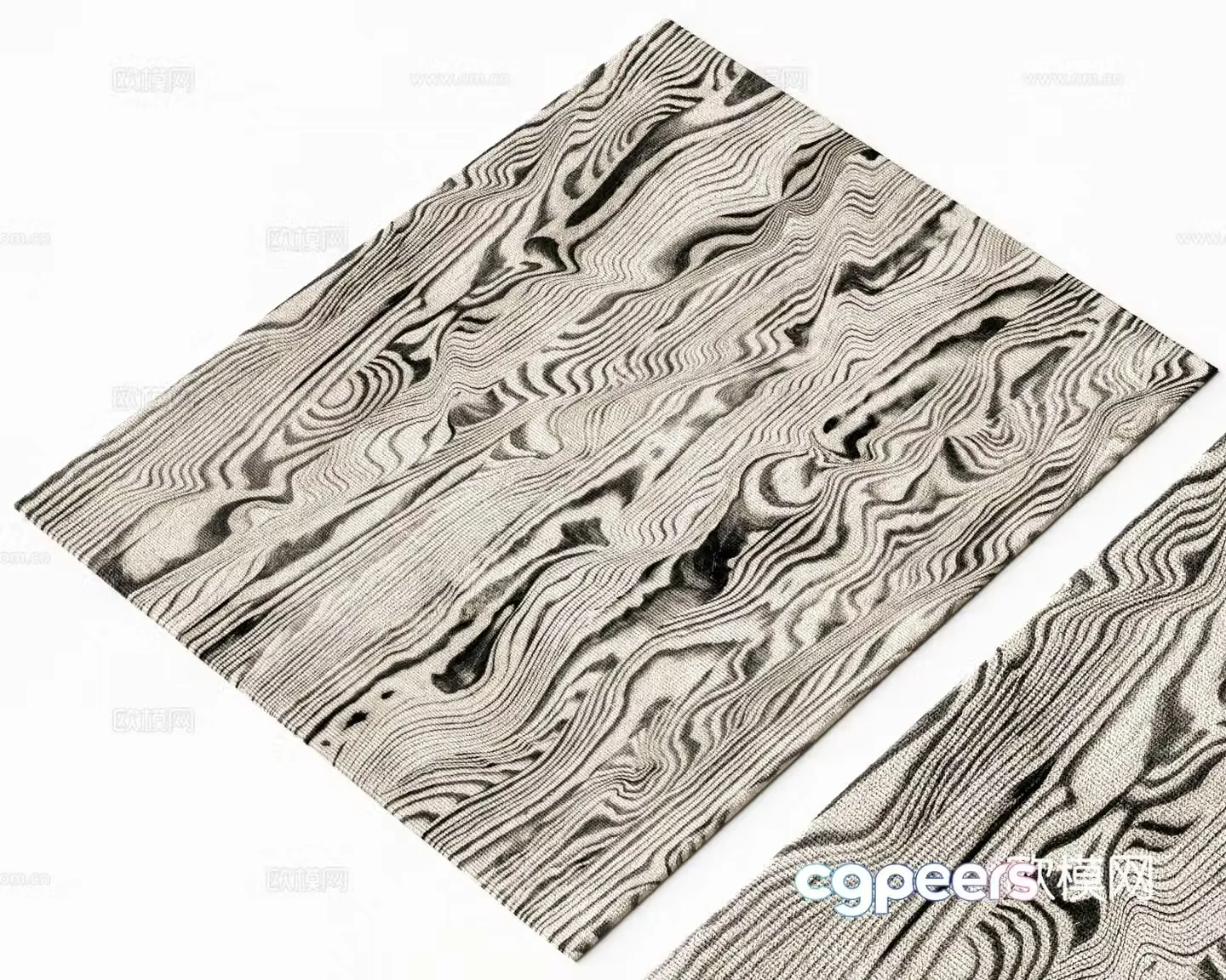 French carpet Middle carpet Printed carpet Fabric carpet Rectangular carpet 3d model