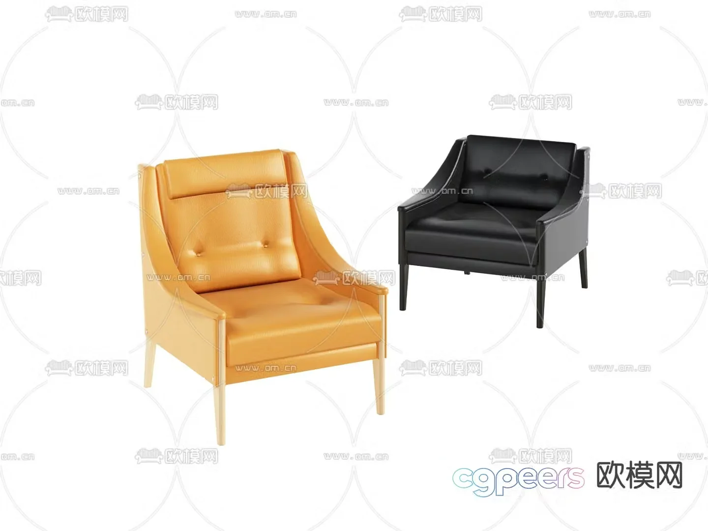 Modern chair casual chair 3d model
