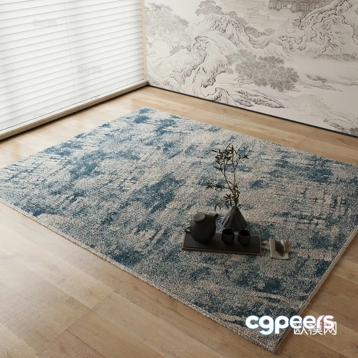 New Chinese carpet 3D model