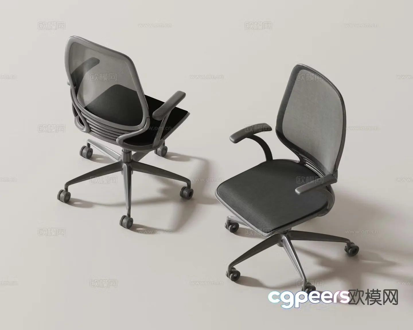 Mesh office chair shift chair staff chair 3D model