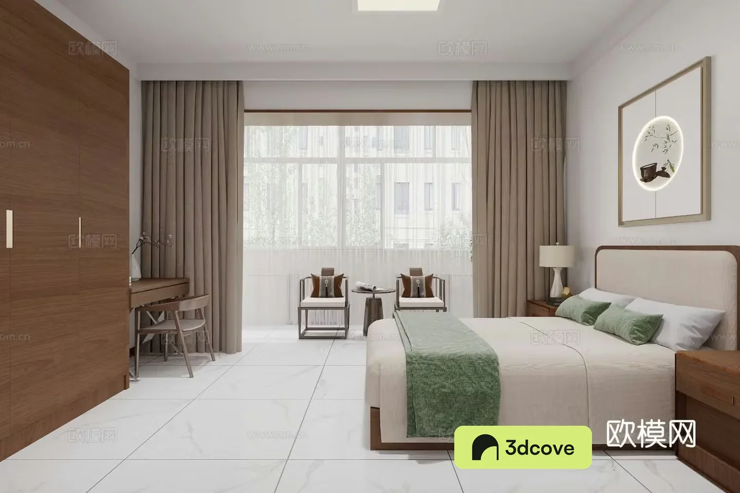 New Chinese style bedroom elderly room