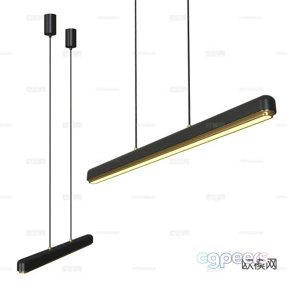 UMAGE long chandelier office chandelier 3d model
