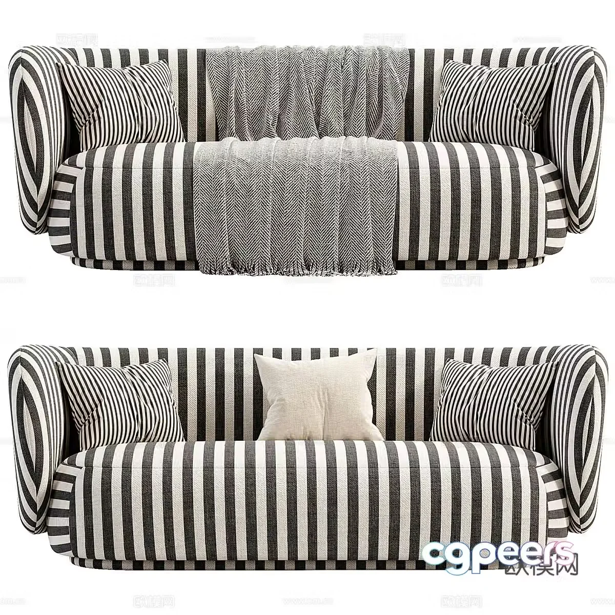 Modern Rico casual sofa 3d model