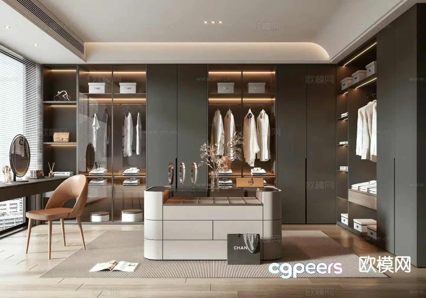 Modern cloakroom 3d model