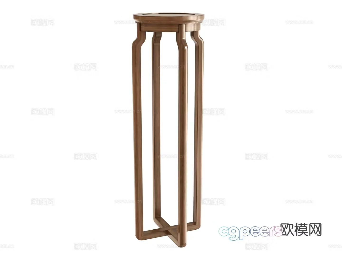 New Chinese style flower table side table flower stand 3d model
