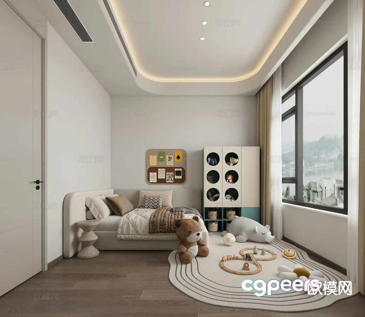 Modern children’s room boy’s room 3d model
