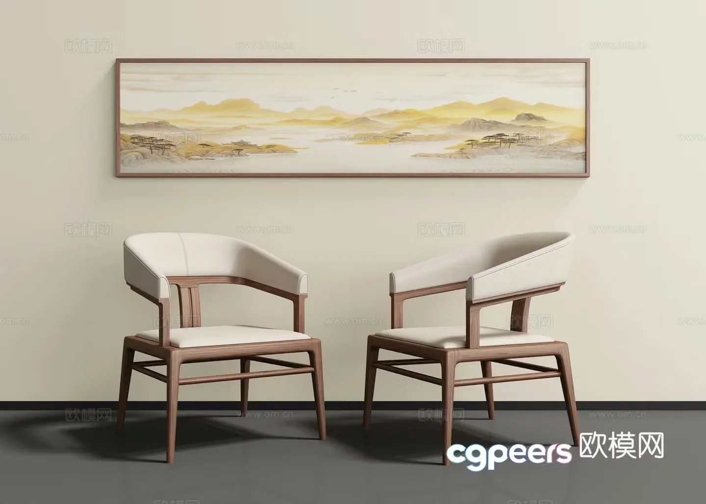New Chinese casual chair 3D model