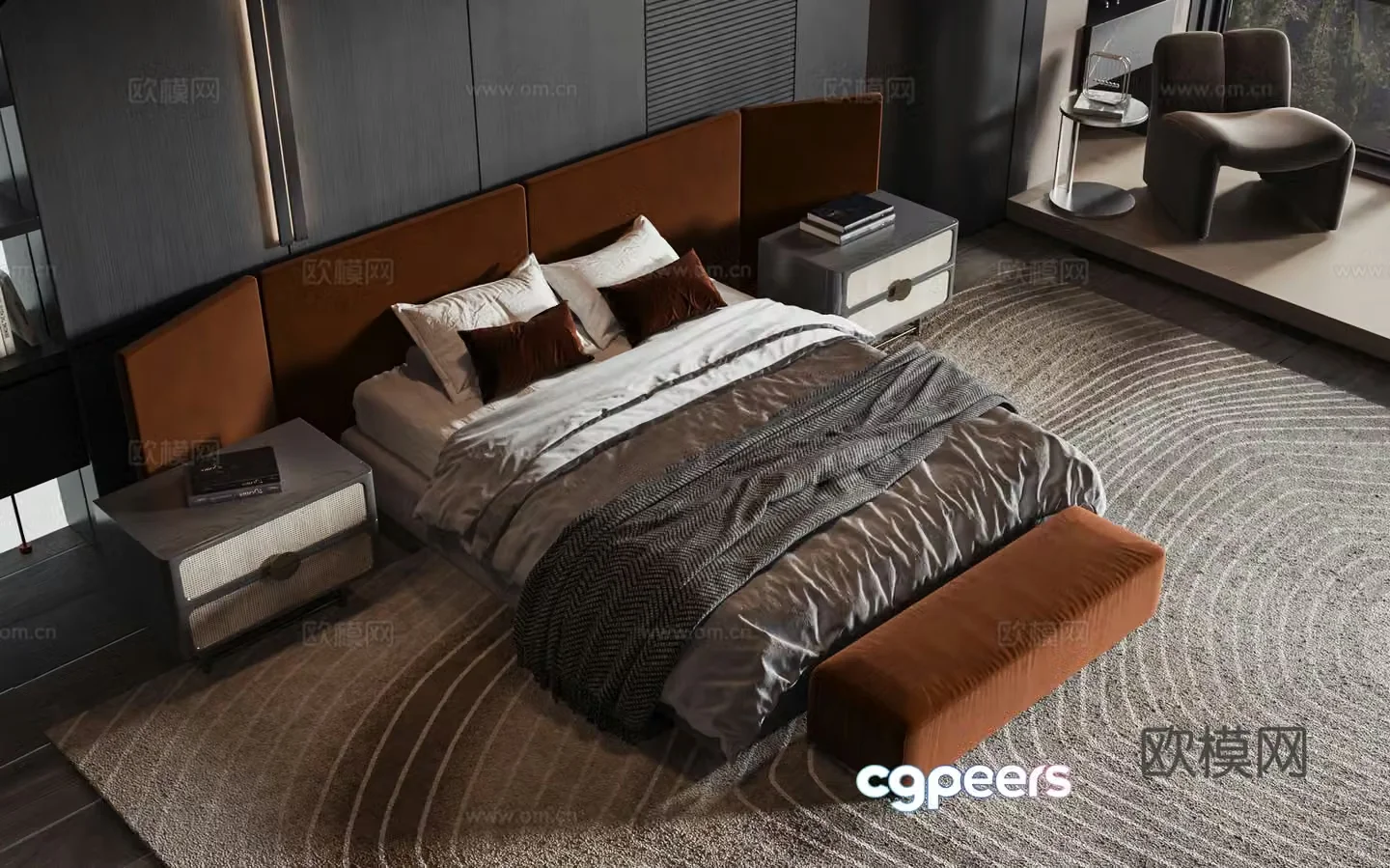 Modern style product bed 3d model