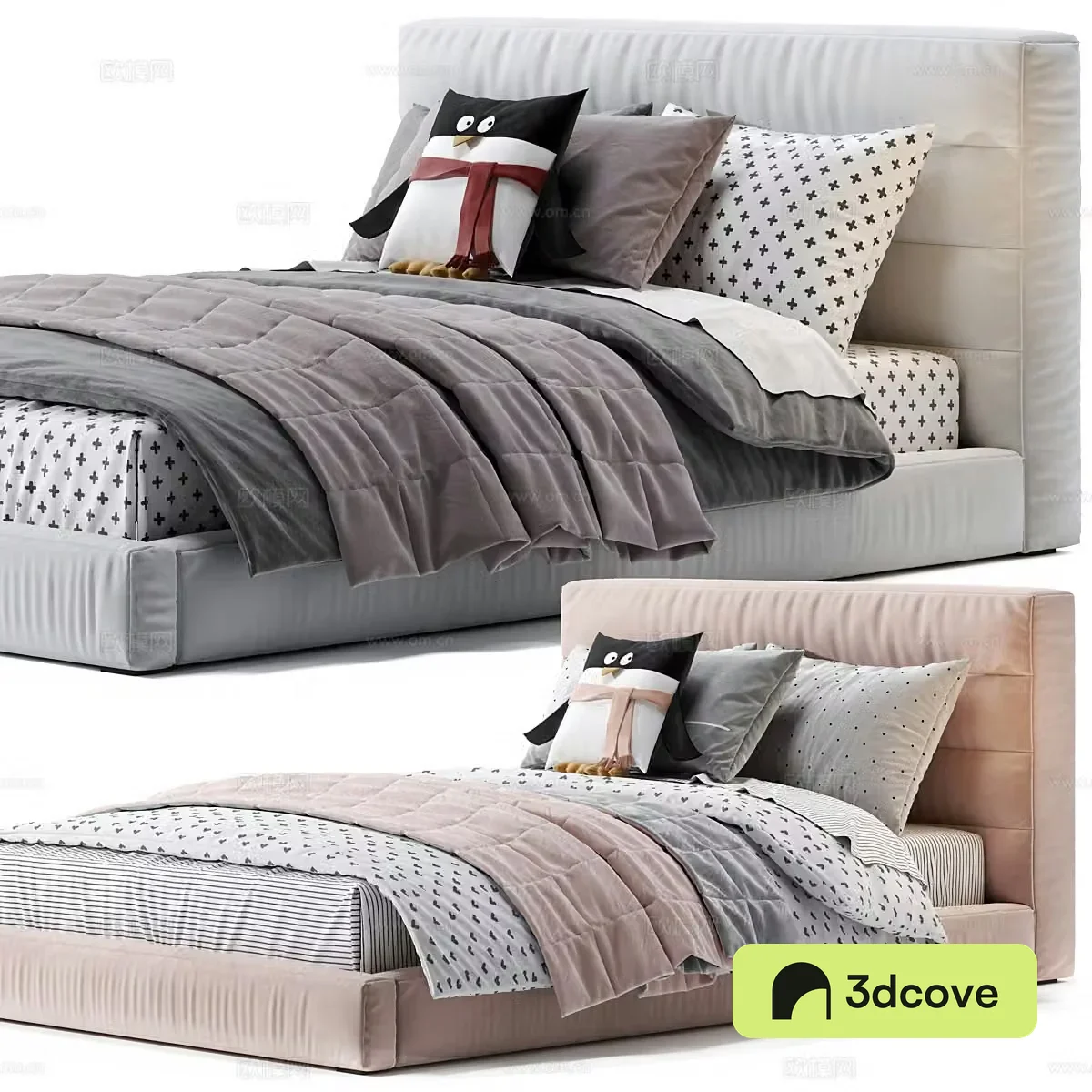 Children’s bed Single bed Fabric single bed Boy’s bed Girl’s bed Bedding pillow