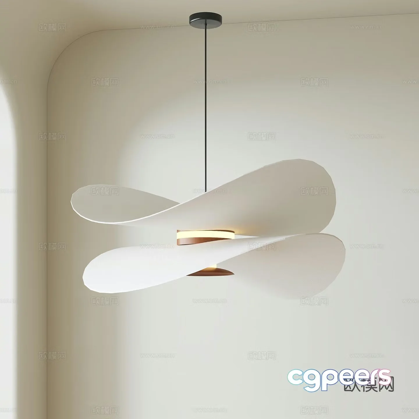 Modern medieval chandelier 3d model