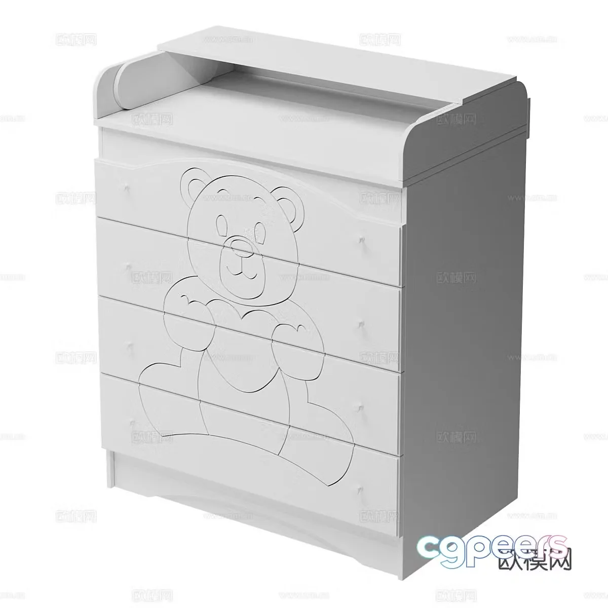 Cartoon bedside table 3d model