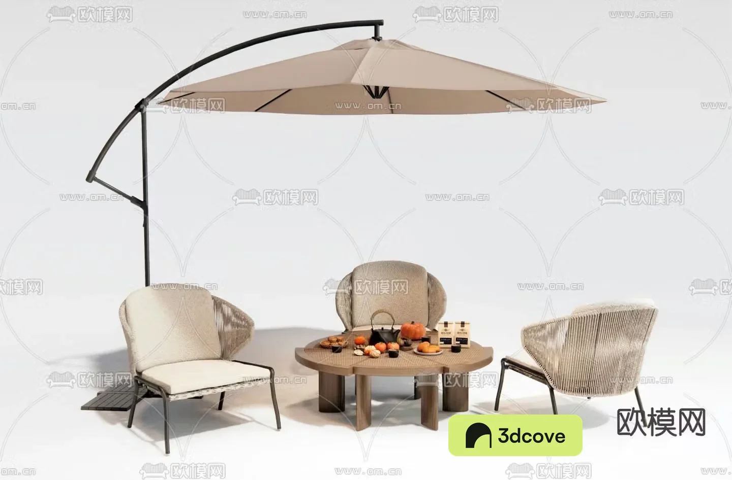 Modern leisure table and chairs
