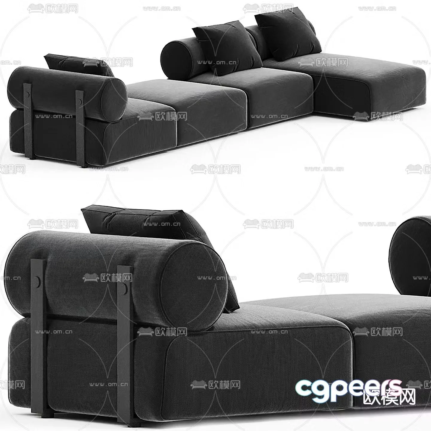 MISSANA modern corner sofa 3d model