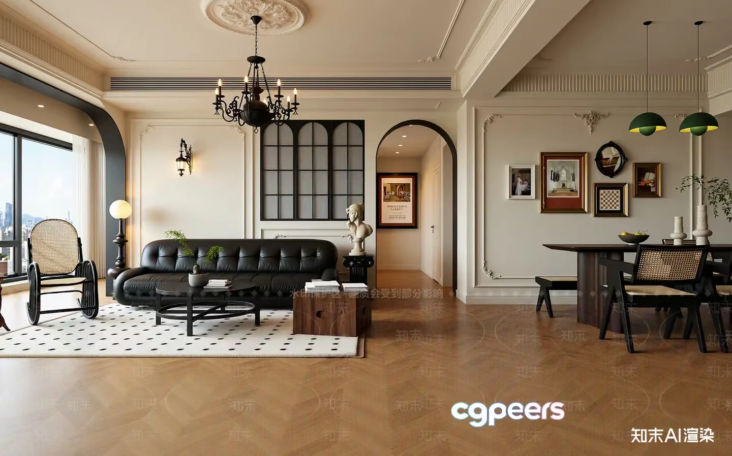 Modern Living Room 3D Model – 15251 – VRAY Render