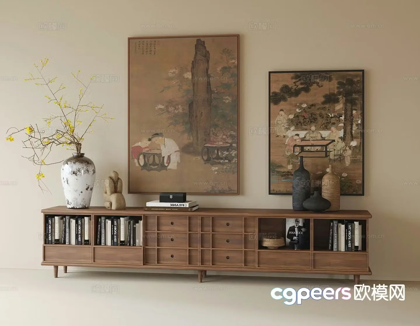 Chinese TV cabinet 3d model