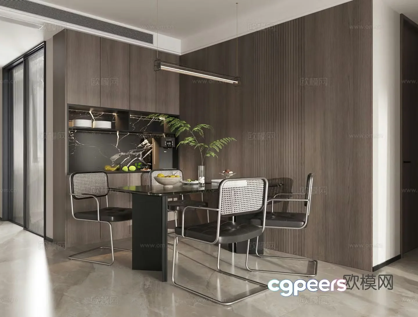 Modern restaurant 3d model