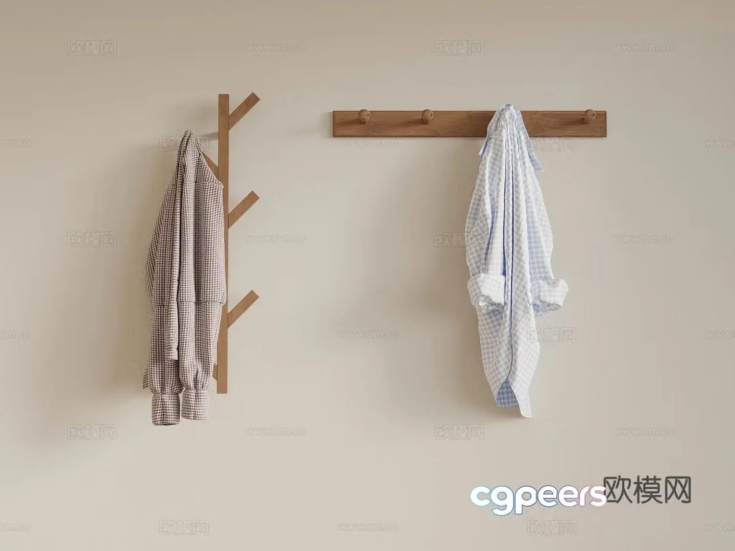 Modern clothes hook clothes hanger 3d model
