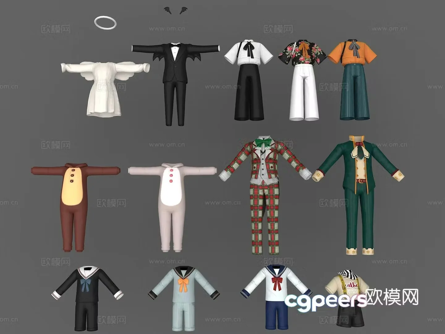 Angel Costume Devil Costume Bear Costume Cartoon Costume 3d Model
