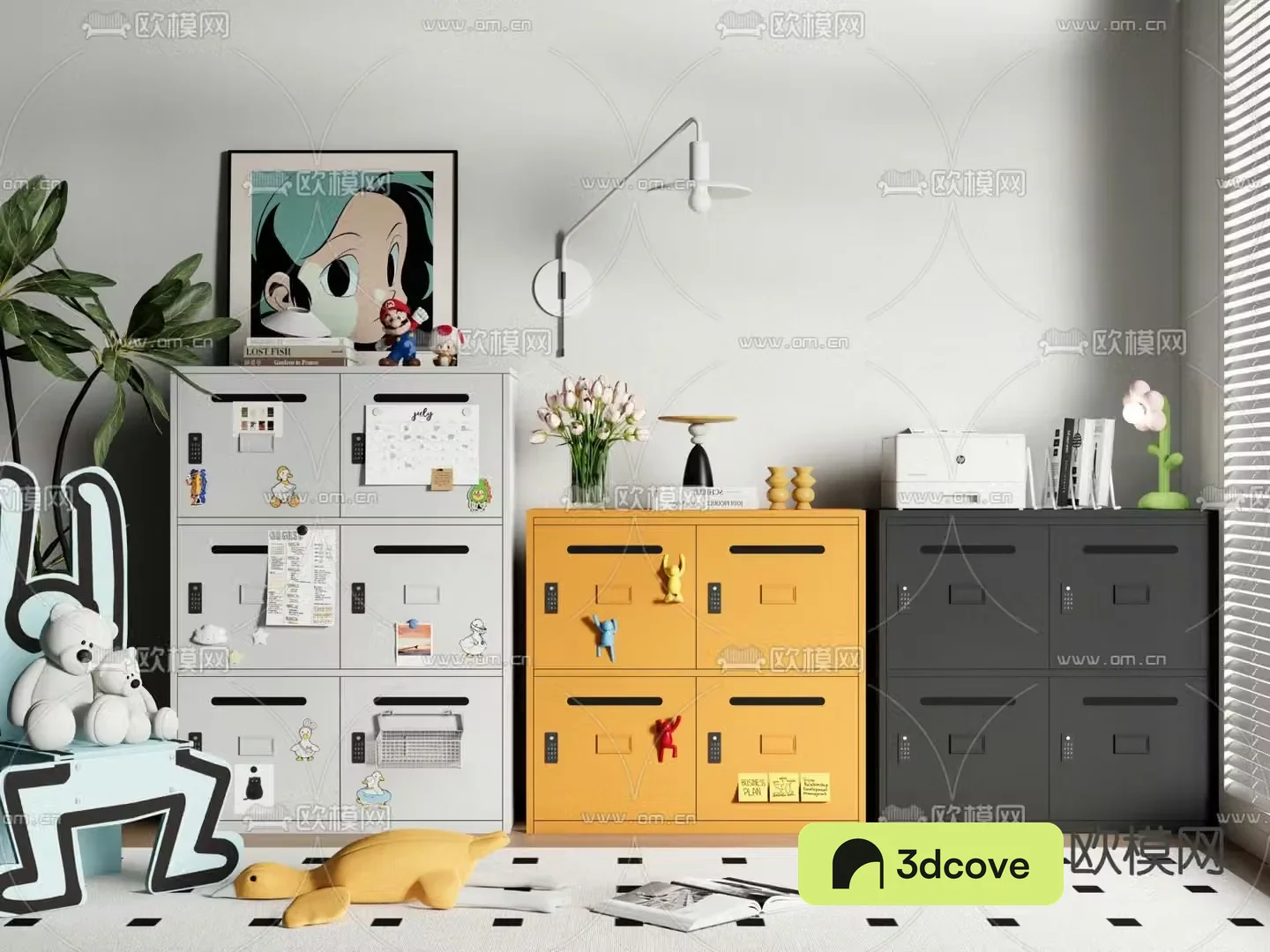 File cabinet iron cabinet locker