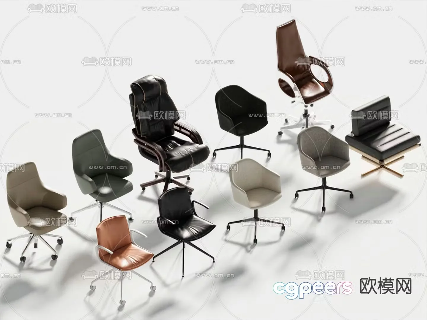 Office chair computer chair boss chair 3d model