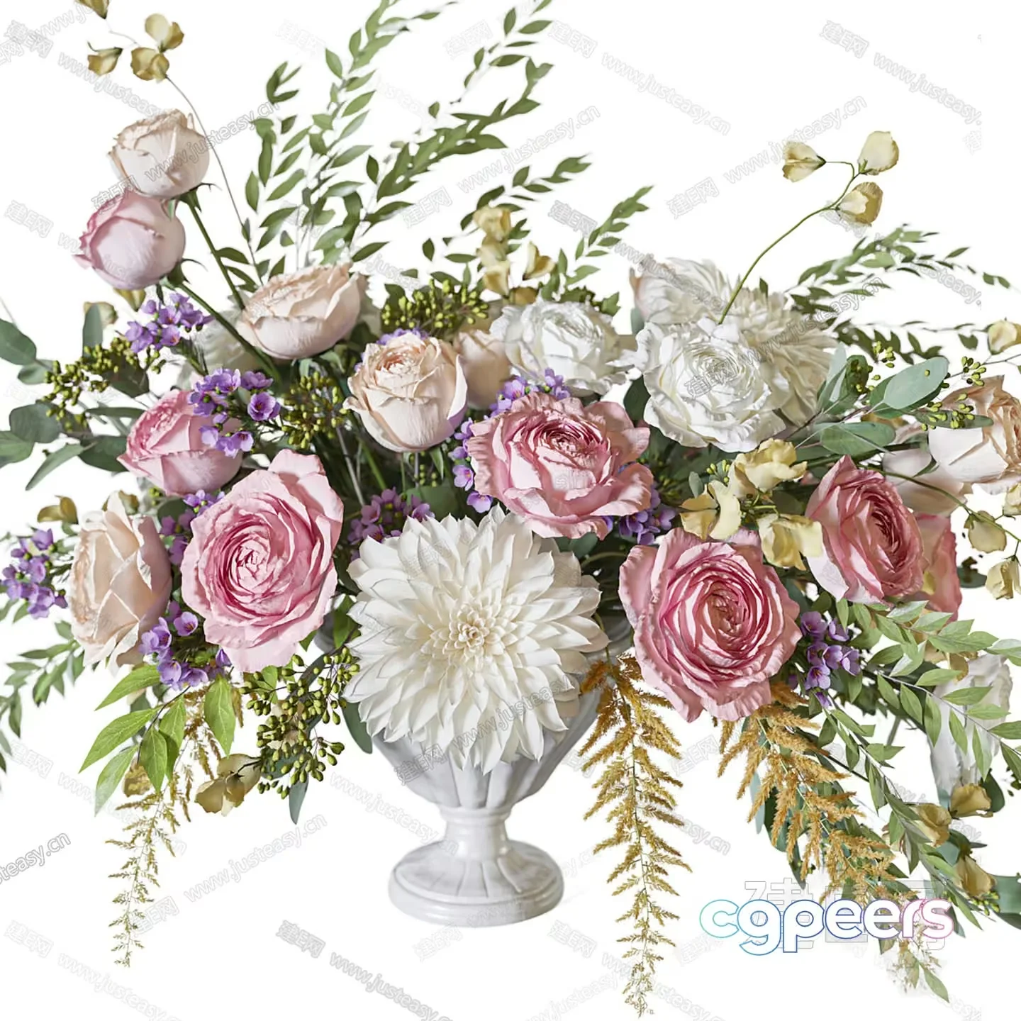 A Vase Of Flowers 3D Model – 10109 – VRAY Render