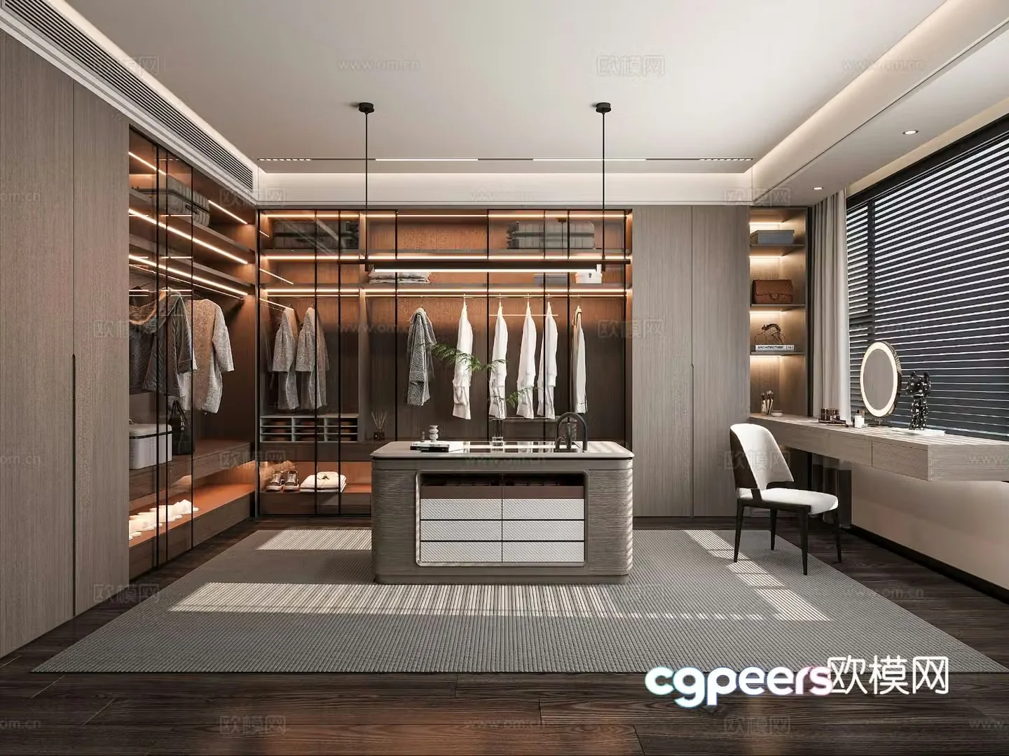 Modern cloakroom 3d model