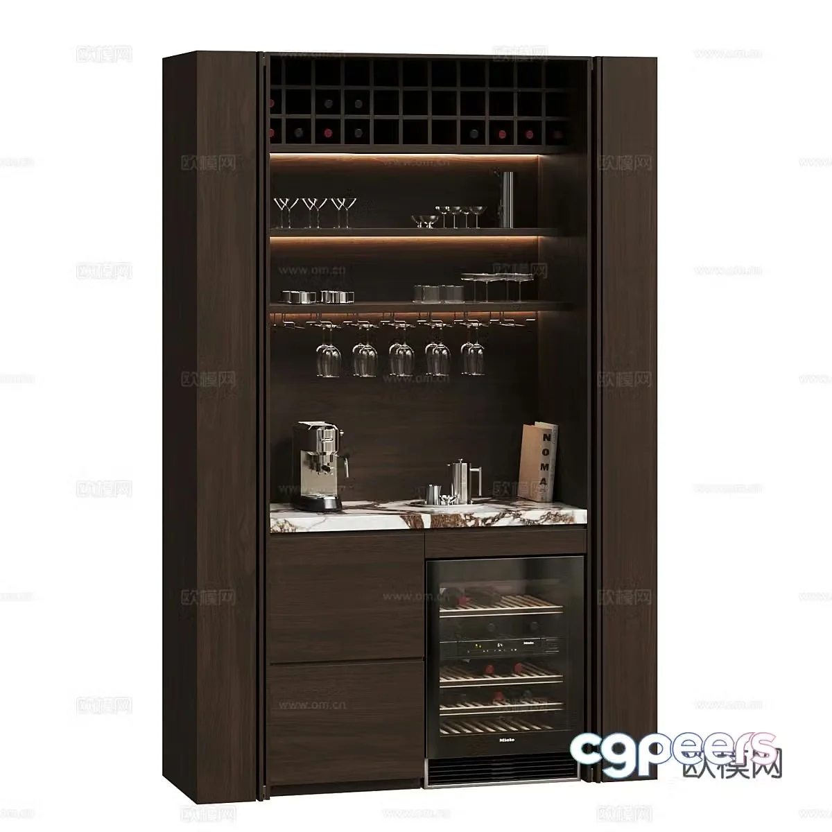 Modern Italian wine cabinet 3D model
