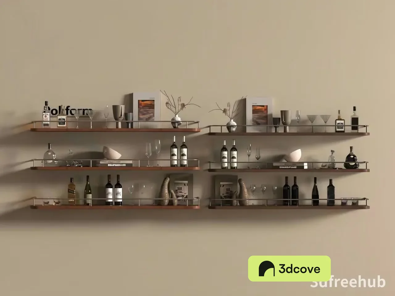 A Shelf With Various Items On It