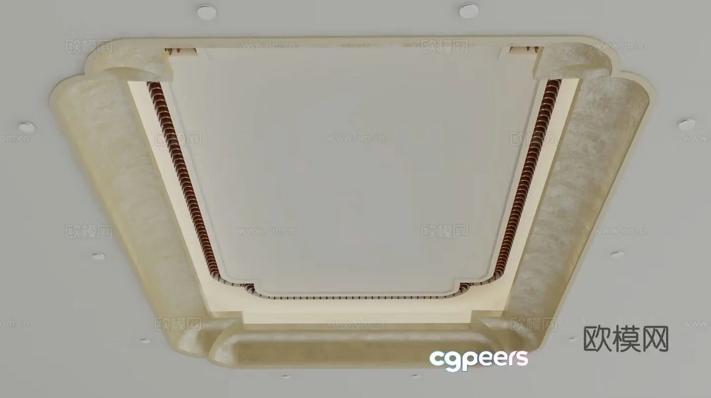 New Chinese style ceiling 3D model