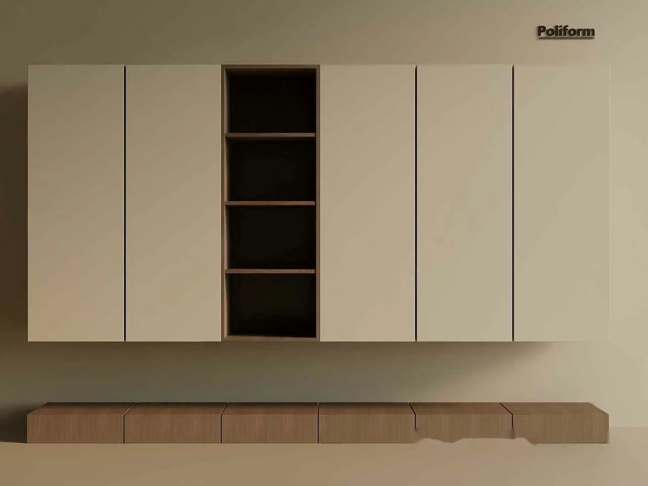 Modern Wall-Mounted Storage Unit 3D Model – 686 – VRAY Render