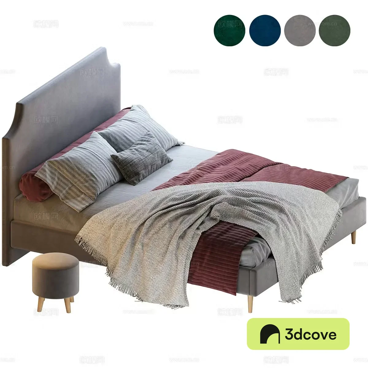 Modern fabric children’s bed
