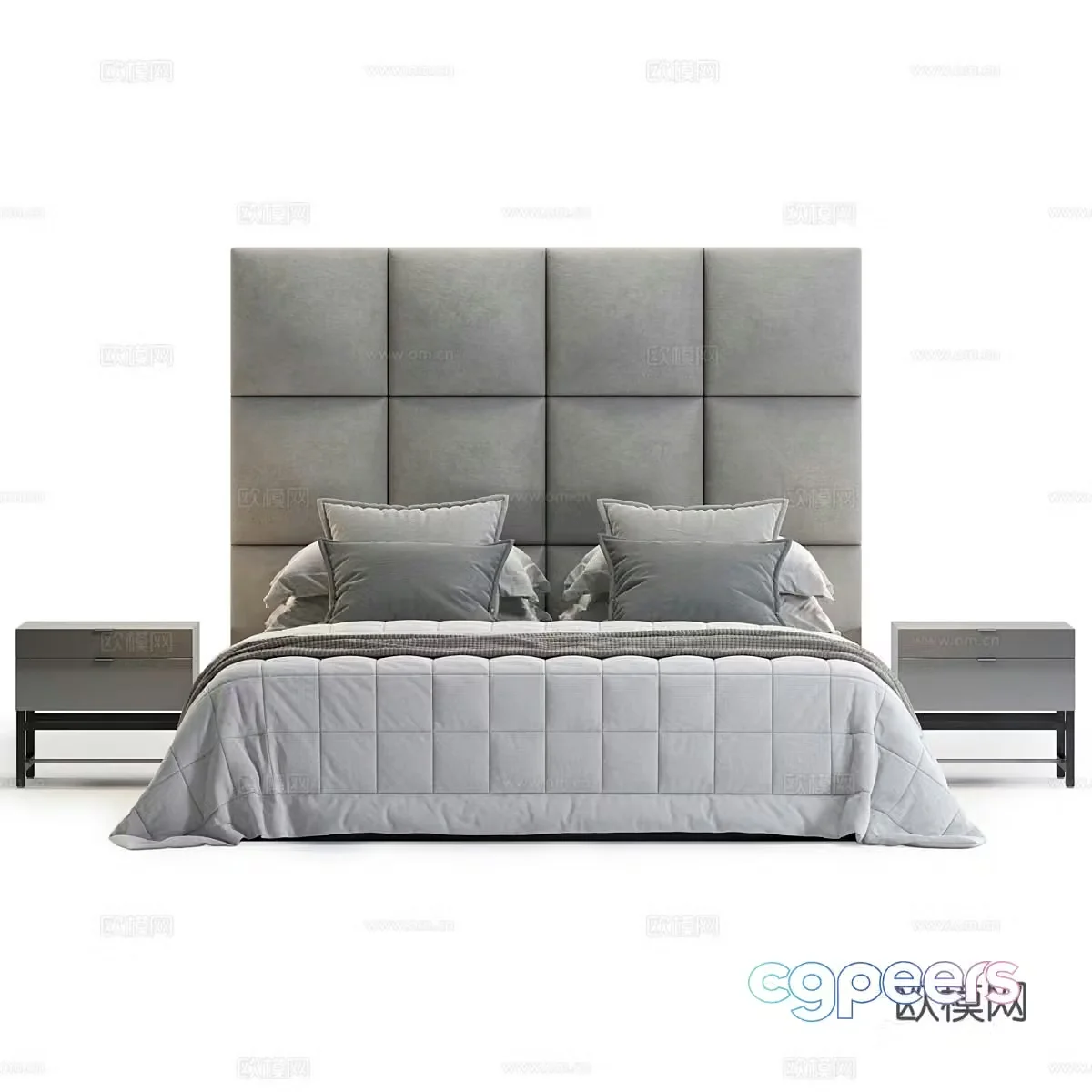 Double bed 3d model