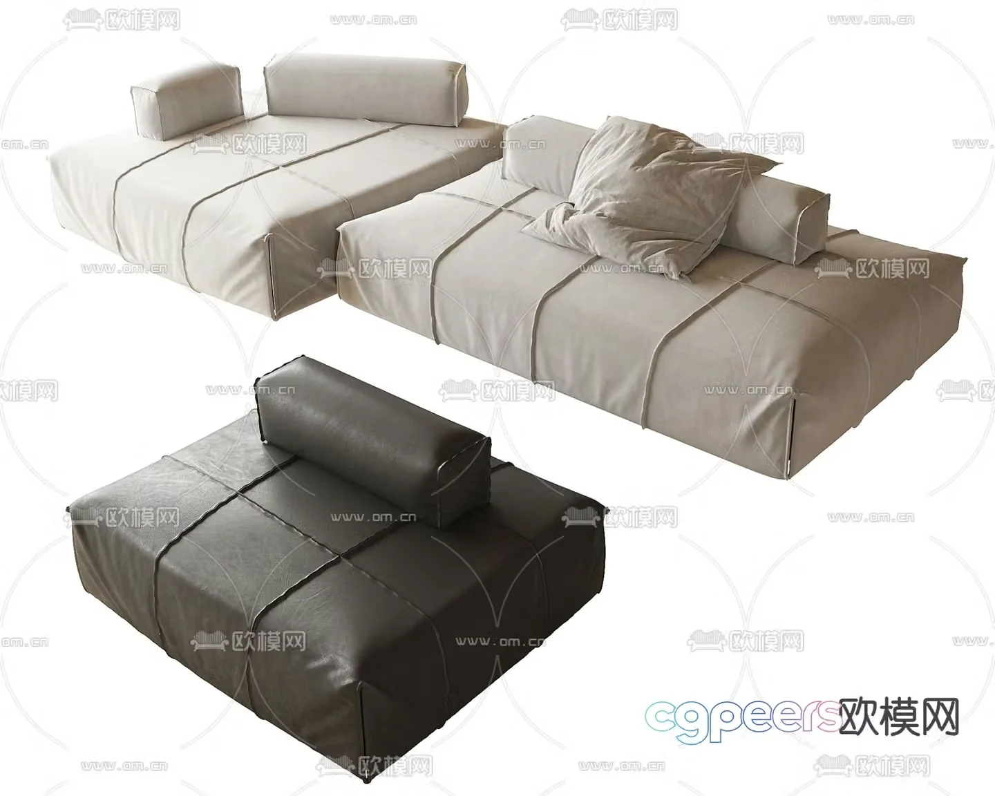 Special-shaped sofa splicing sofa 3D model