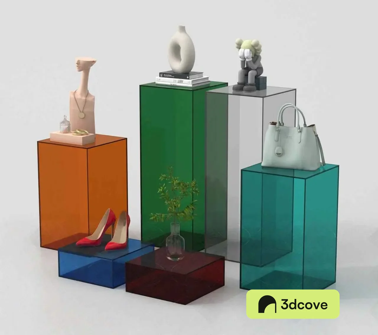 Modern Glass Display Stands