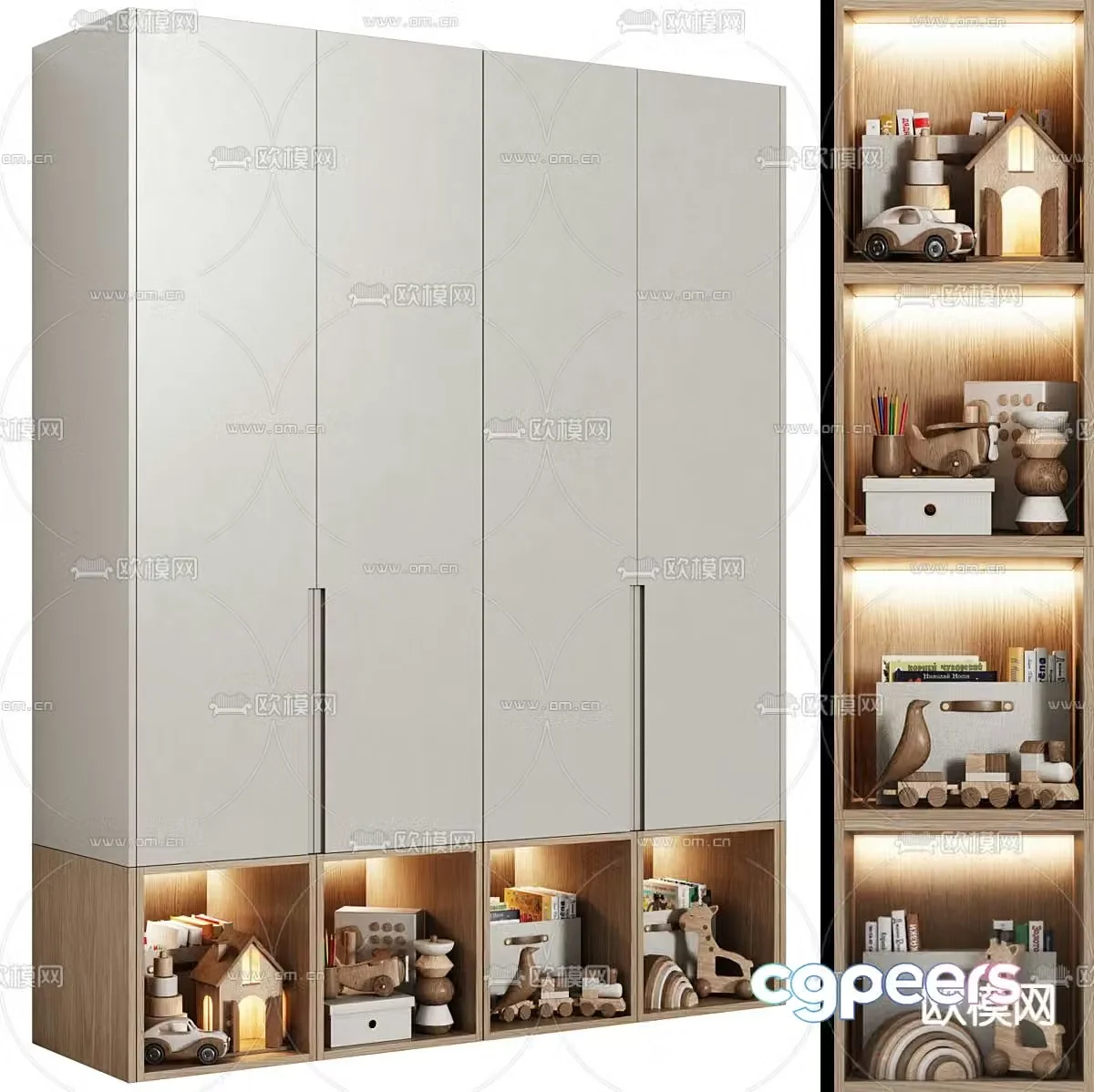 Children’s wardrobe toy cabinet 3d model