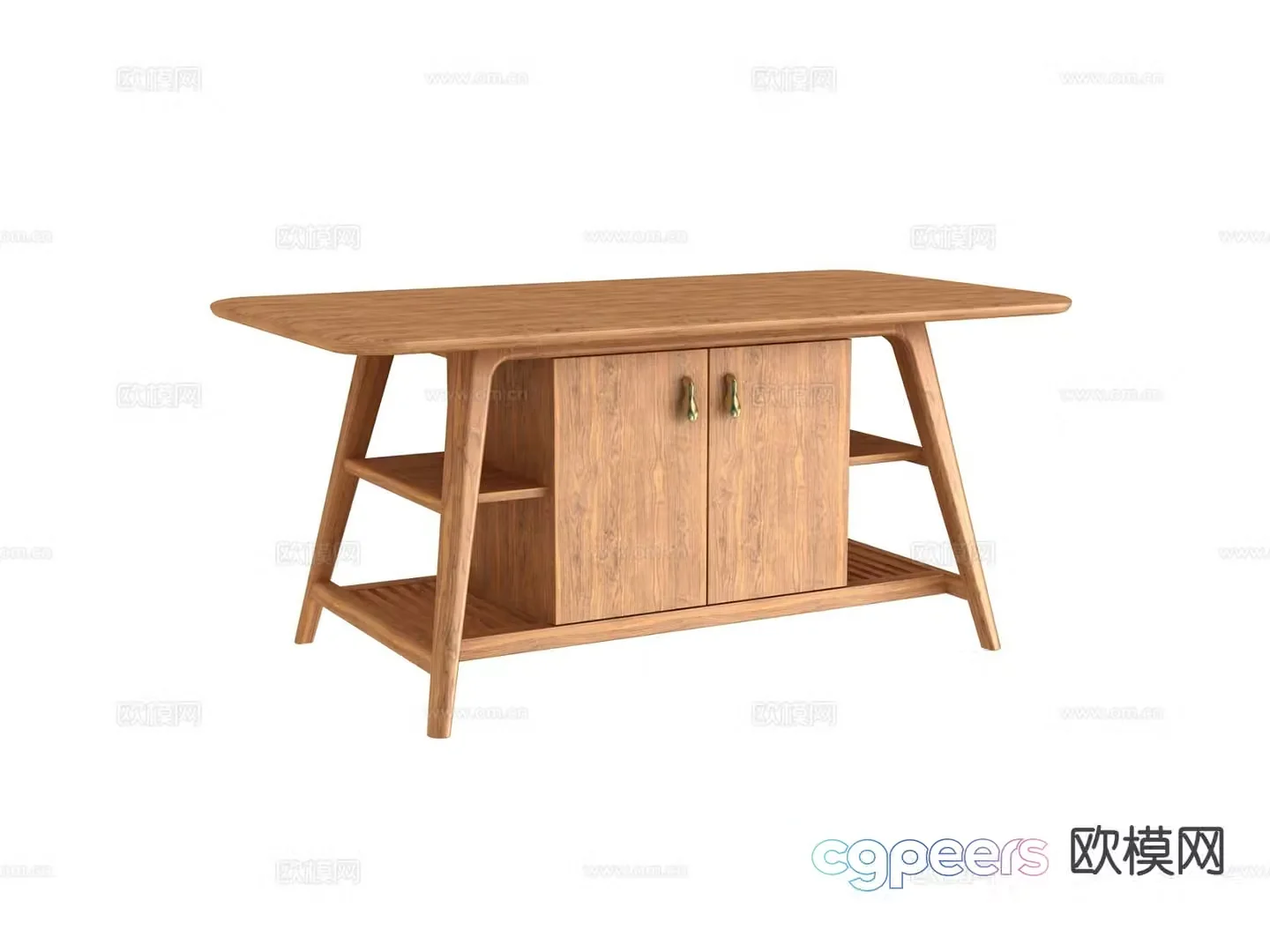 Wabi Sabi coffee table solid wood coffee table 3d model