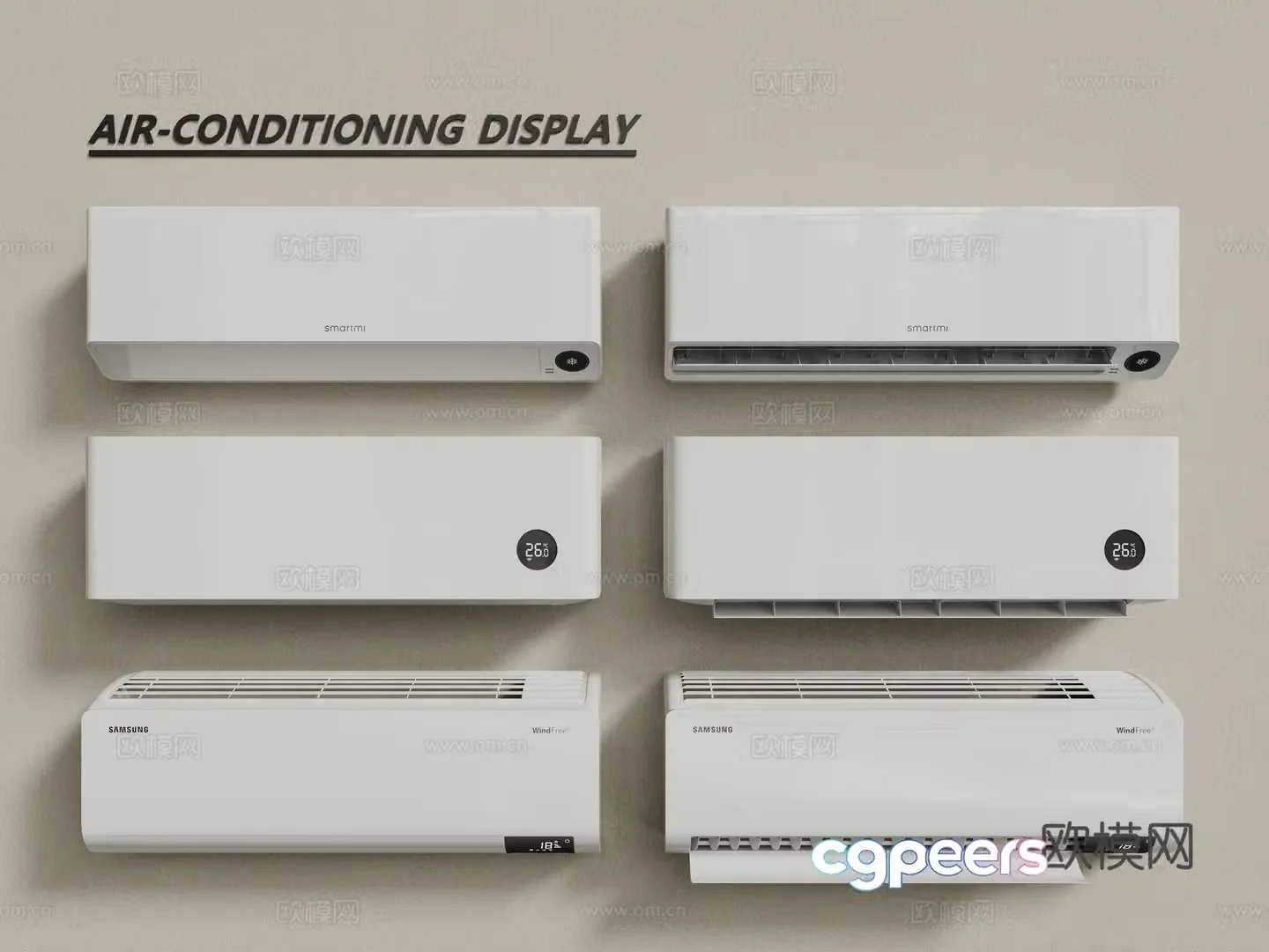 Modern air conditioner wall-mounted air conditioner indoor air conditioner 3D model