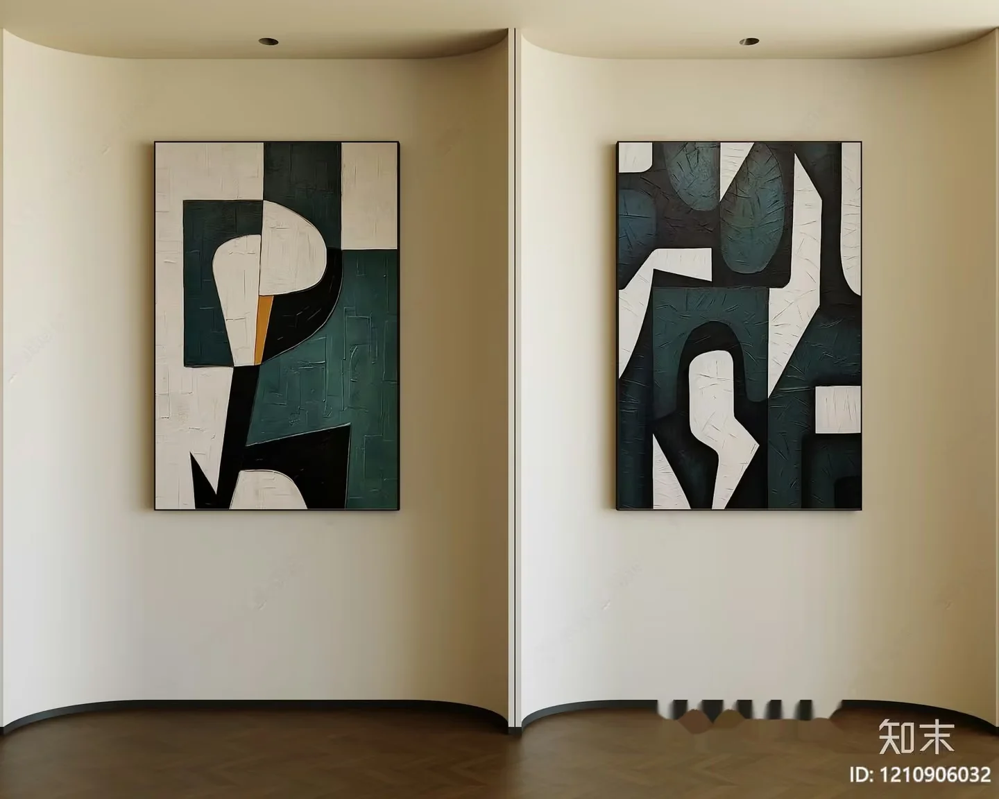 Modern Abstract Art 3D Model – 5508 – VRAY Render