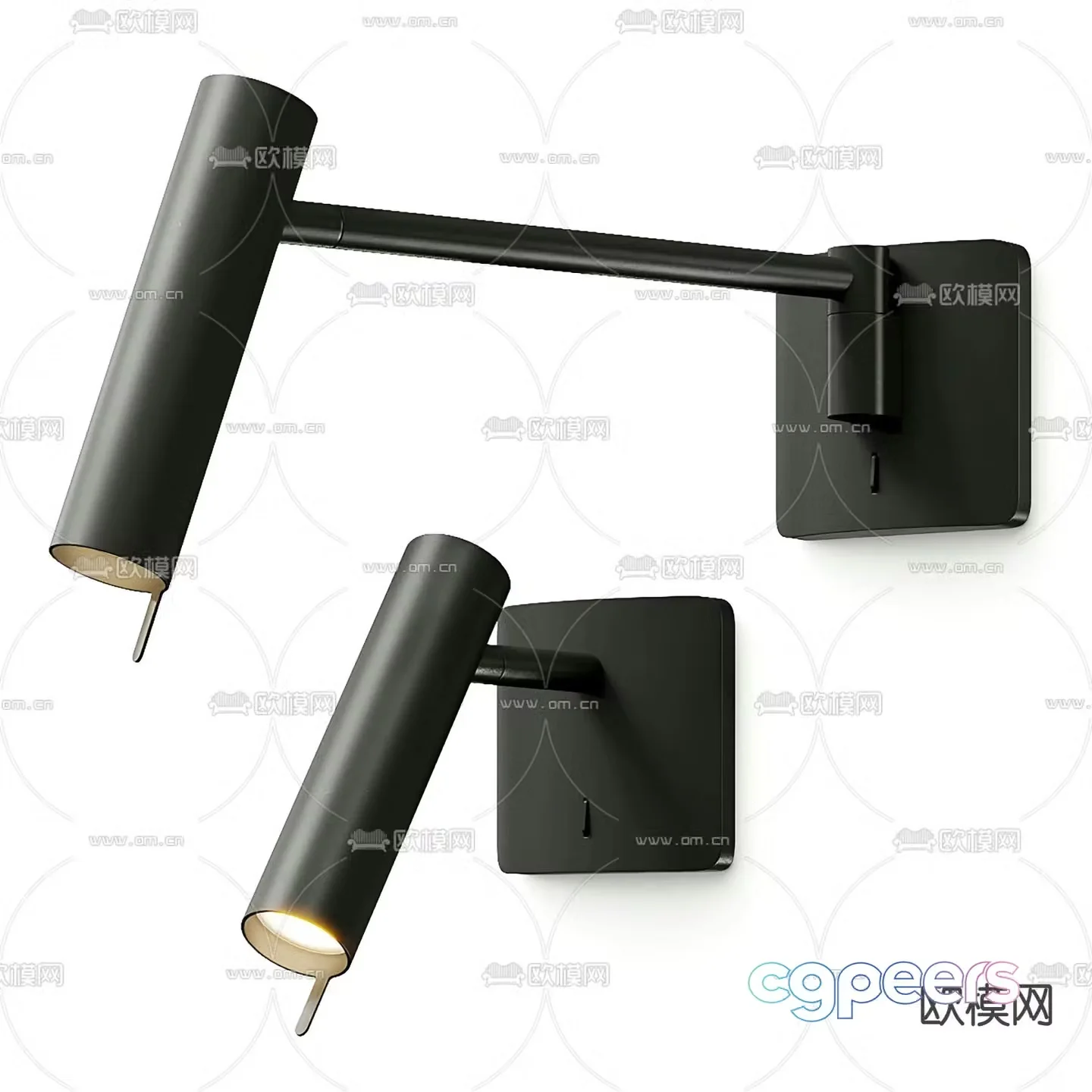 Bedside lamp Metal lamp Swing wall lamp 3d model