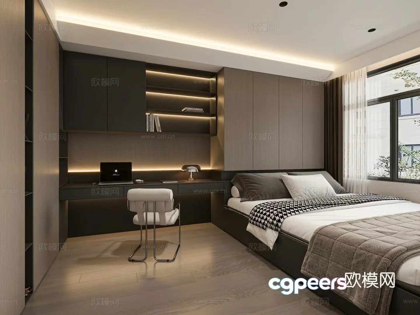 Italian tatami bedroom 3d model