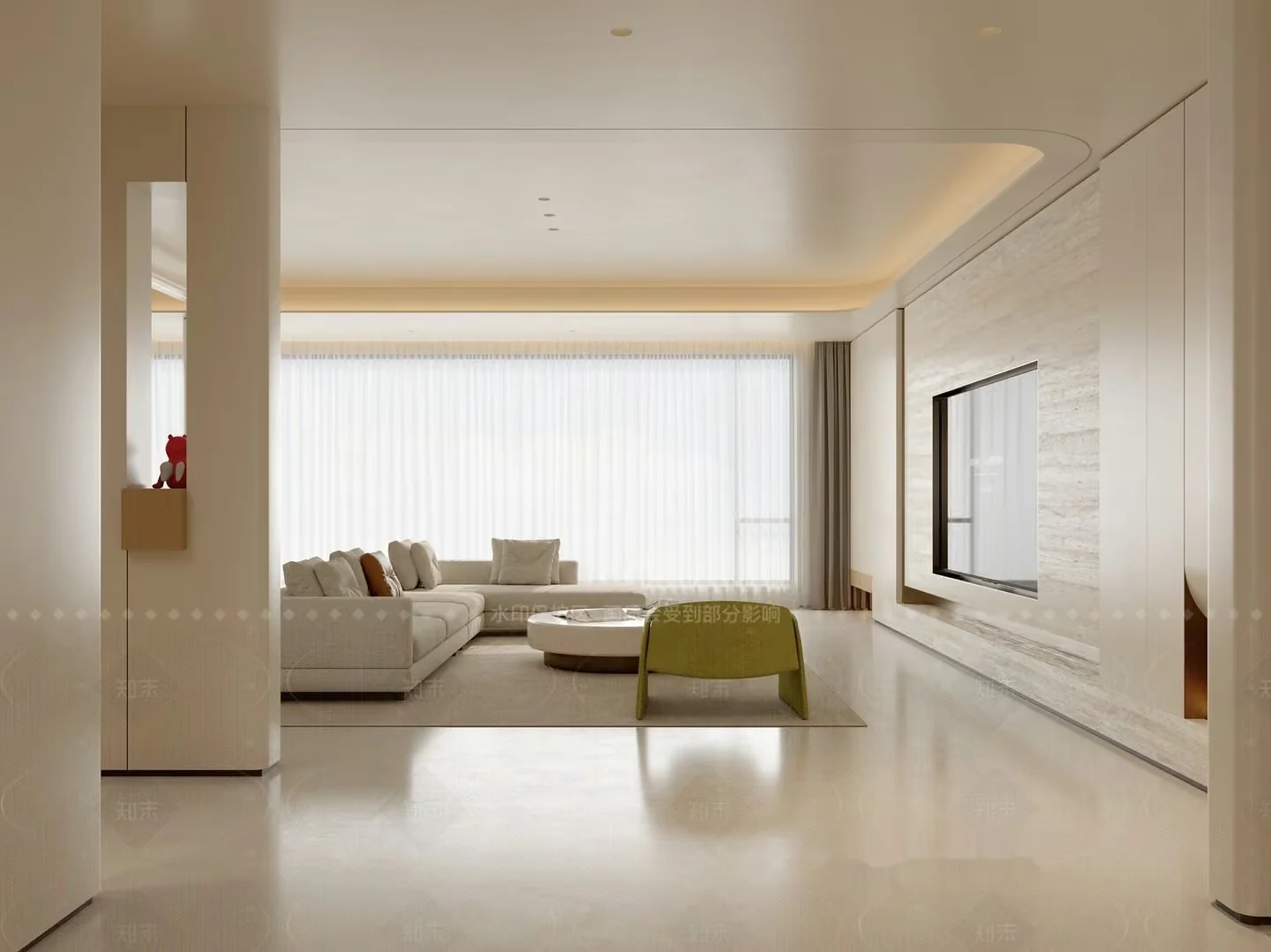 Modern Living Room 3D Model – 2984 – VRAY Render