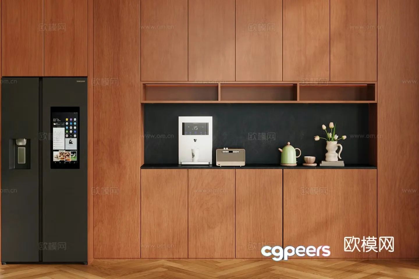 Middle-aged sideboard tea cabinet sideboard refrigerator sideboard sideboard sideboard sideboard finished meal sideboard 3D model