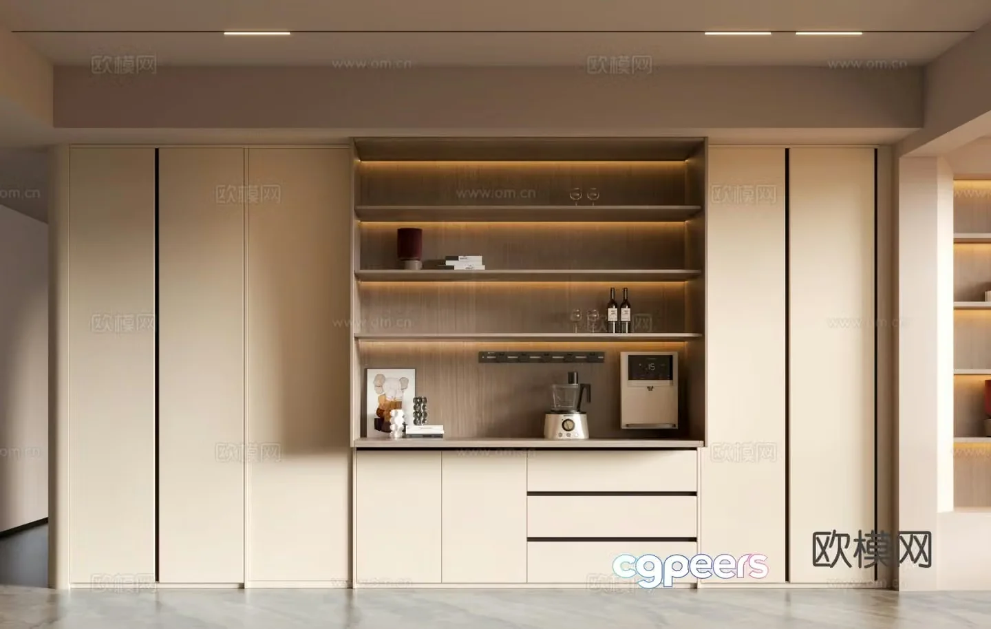 Modern sideboard 3D model