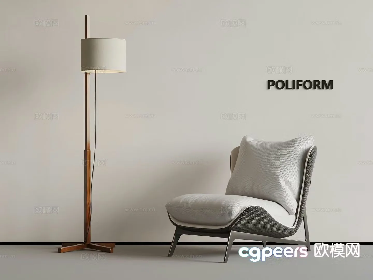 Modern sofa chair leisure chair 3d model